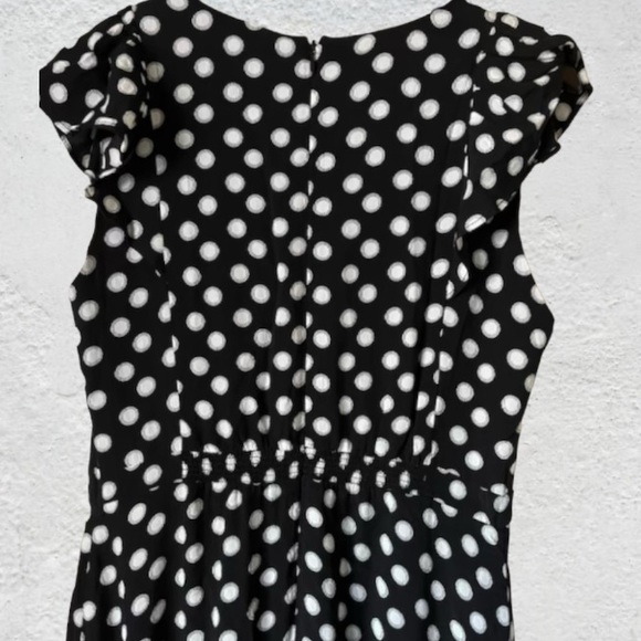 Metro Style Black and White Polka Dot Dress Size 8 - Picture 4 of 8